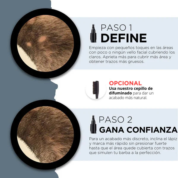 2 Lápiz Mágico Pro para Cejas y Barba🖌️+ 2 CEPILLOS GRATIS